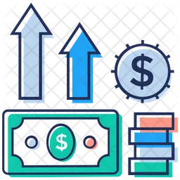 Crescimento monetário  Ícone