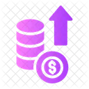 Crescimento Monetario Dinheiro Vendas Ícone