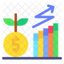 Negocio De Crescimento Grafico De Crescimento Grafico Ícone