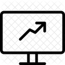 Grafico De Linhas De Computador Para Cima Ícone