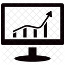 Crescimento On Line Analises Grafico Ícone