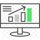 Crescimento on-line  Ícone