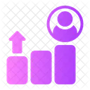 Crescimento Objetivo Trabalhador Ícone