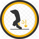 Balle Creuser Chaussure Claquettes Mouvement De Danse Jeu De Jambes Creuser Appuyer Pousser Pas Rythme Battre Icône
