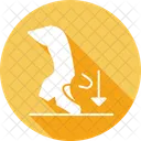 Balle Creuser Chaussure Claquettes Mouvement De Danse Jeu De Jambes Creuser Appuyer Pousser Pas Rythme Battre Icône