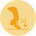 Balle Creuser Chaussure Claquettes Mouvement De Danse Jeu De Jambes Creuser Appuyer Pousser Pas Rythme Battre Icône