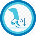 Balle Creuser Chaussure Claquettes Mouvement De Danse Jeu De Jambes Creuser Appuyer Pousser Pas Rythme Battre Icône