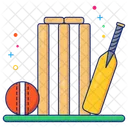 Cricket Bat Ball Sports Tools Icon