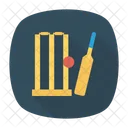 Cricket Wicket Bat Icon