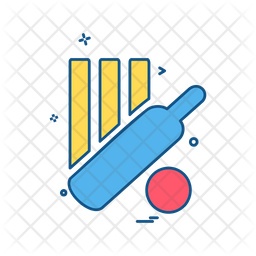 Wickets Icon - Download in Colored Outline Style