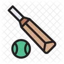 Cricket Bat Ball Icon