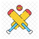 Cricket bat and ball  Icon