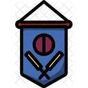 Cricket Competition Flag  Icon