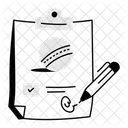 Cricket Contract Signing Agreement Signing Contact Icon