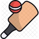 Cricket Ball Cricket Bat Icon