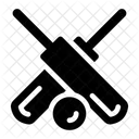 Bats And Ball Cricket Physical Game Icon