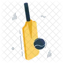 Cricket Bat Ball Sports Tools Icon
