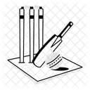 Match Pitch Cricket Wickets Cricket Pitch Icon