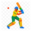 Cricket Spielen Eunuch Sportler Symbol