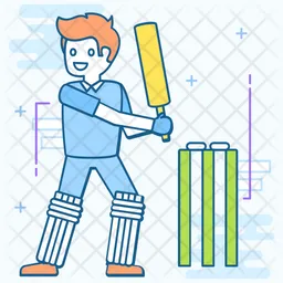 Cricket spielen  Symbol