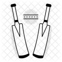 Cricket Match Cricket Accessories Bat Ball Icon