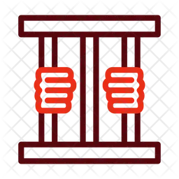 Criminal behind bars  Icon