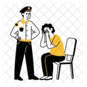 Criminal Interrogation Investigation Asking Icon