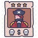 Pirate Wanted Poster Icon