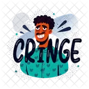 Cringe Character Annoying Typography Icon