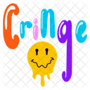 Dripping Smiley Dripping Emoji Cringe Word Icon