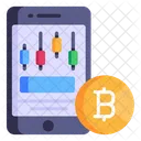 Dinero En Linea Mercado De Bitcoins Cripto Ecualizador Icono