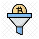 Funil De Criptografia Logotipo Do Bitcoin Bitcoin Ícone