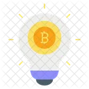 Innovacion Criptografica Idea Bitcoin Idea Blockchain Icono