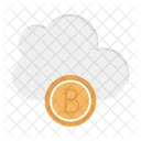 Nube Bitcoin Crpto Icono