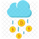 Nube Criptografica Nube Bitcoin Moneda Digital Icono