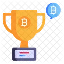 Premio Bitcoin Premio Cripto Premio Blockchain Icono