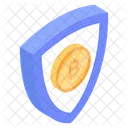 Seguridad Bitcoin Criptografia Segura Proteccion Criptografica Icono