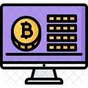 Computador Monitor Bitcoin Ícone