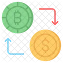 Criptomoeda Troca Bitcoin Ícone