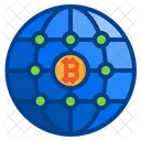 Bitcoin Global Dinero Icono