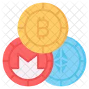 Monero Ethereum Bitcoin Icono