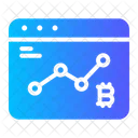 Criptomonedas Creciente Grafico Icono