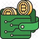 Billetera Fria Bitcoin Dinero Icono