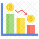 Crise Economica Financeira Diminuicao Ícone