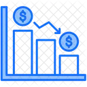 Crise Economica Financeira Diminuicao Ícone