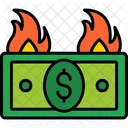 Crisis Burning Money Icon