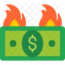 Crisis Burning Money Icon