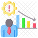 Crisis Economica Emprendimiento Caida Icono