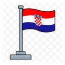 Croacia Bandeira Pais Ícone