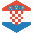 Croacia Bandera Mundo Icono